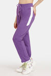 Rosaline Easy Movement Cotton Track Pants - Royal Lilac — thumbnail 1